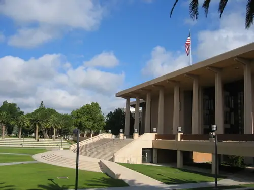 California State University, Northridge campus — The Oviatt Library building (2009) — at California State University, Northridge in the San Fernando Valley , Los Angeles